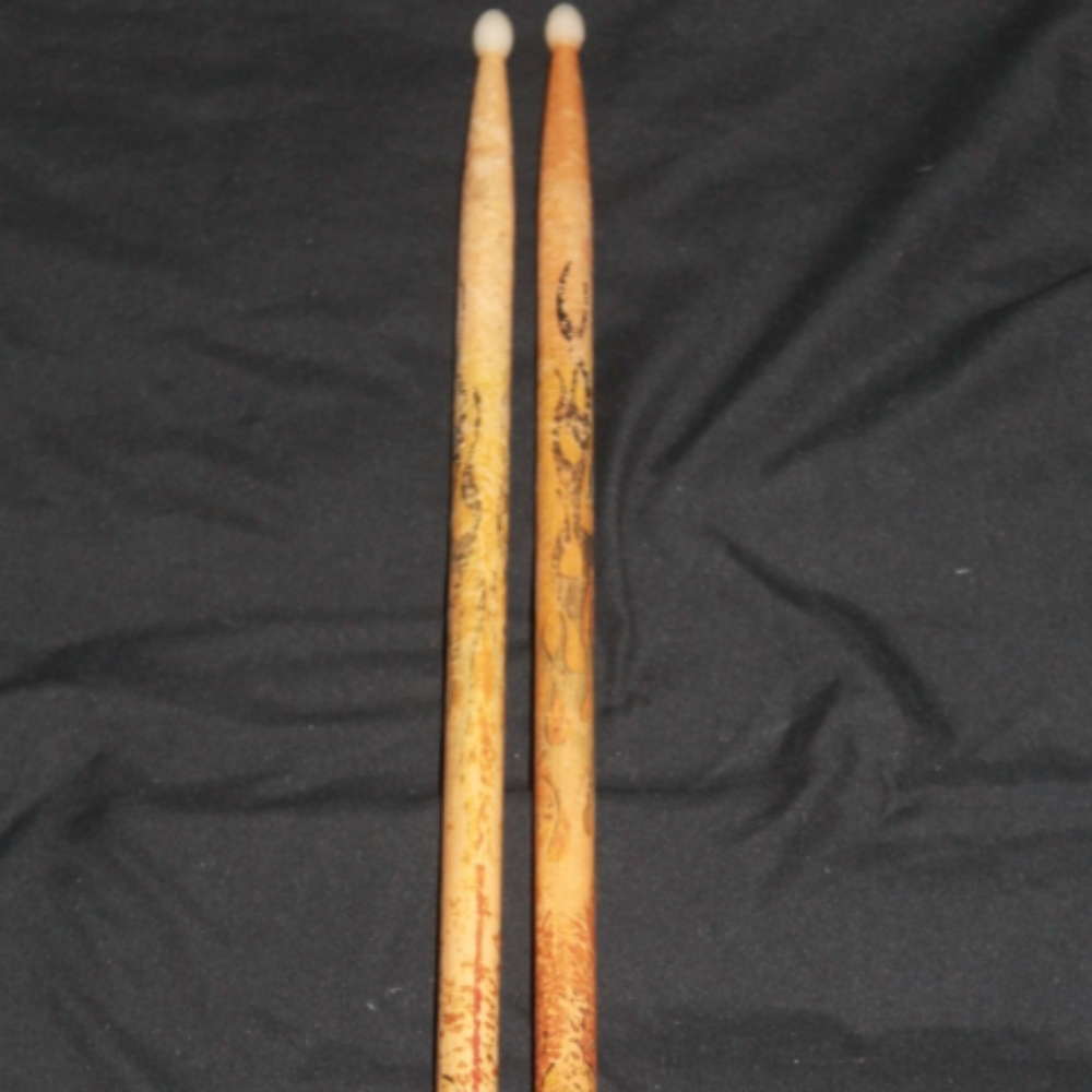 Hard Rock Cafe Dublin Flame Pattern 16" Drumsticks Set of 2